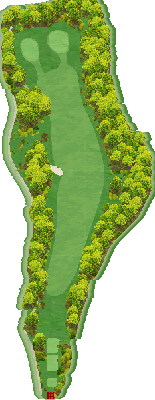 長南カントリークラブ OUT1番ホール コース図