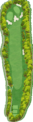 長南カントリークラブ OUT2番ホール コース図