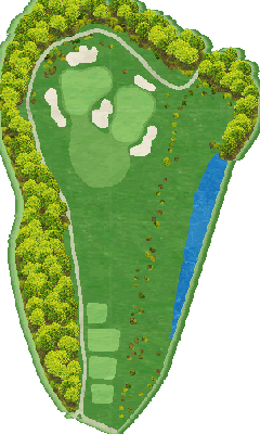 長南カントリークラブ IN15番ホール コース図