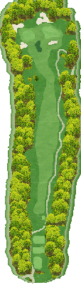 南茂原カントリークラブ OUT1番ホール コース図