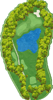 南茂原カントリークラブ OUT3番ホール コース図