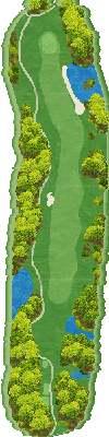 小浜島カントリークラブ OUT1番ホール コース図