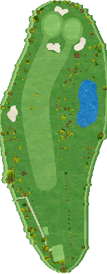 新玉村ゴルフ場 OUT5番ホール コース図