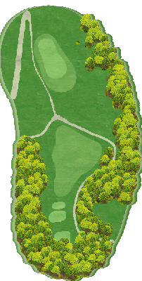 いわむらカントリークラブ IN16番ホール コース図