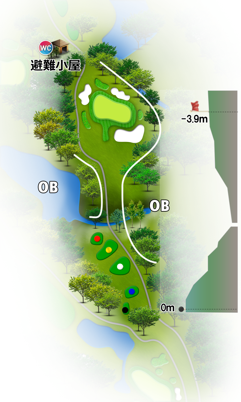 出島ゴルフクラブ（旧：富士ＯＧＭゴルフクラブ出島コース） IN12番ホール コース図