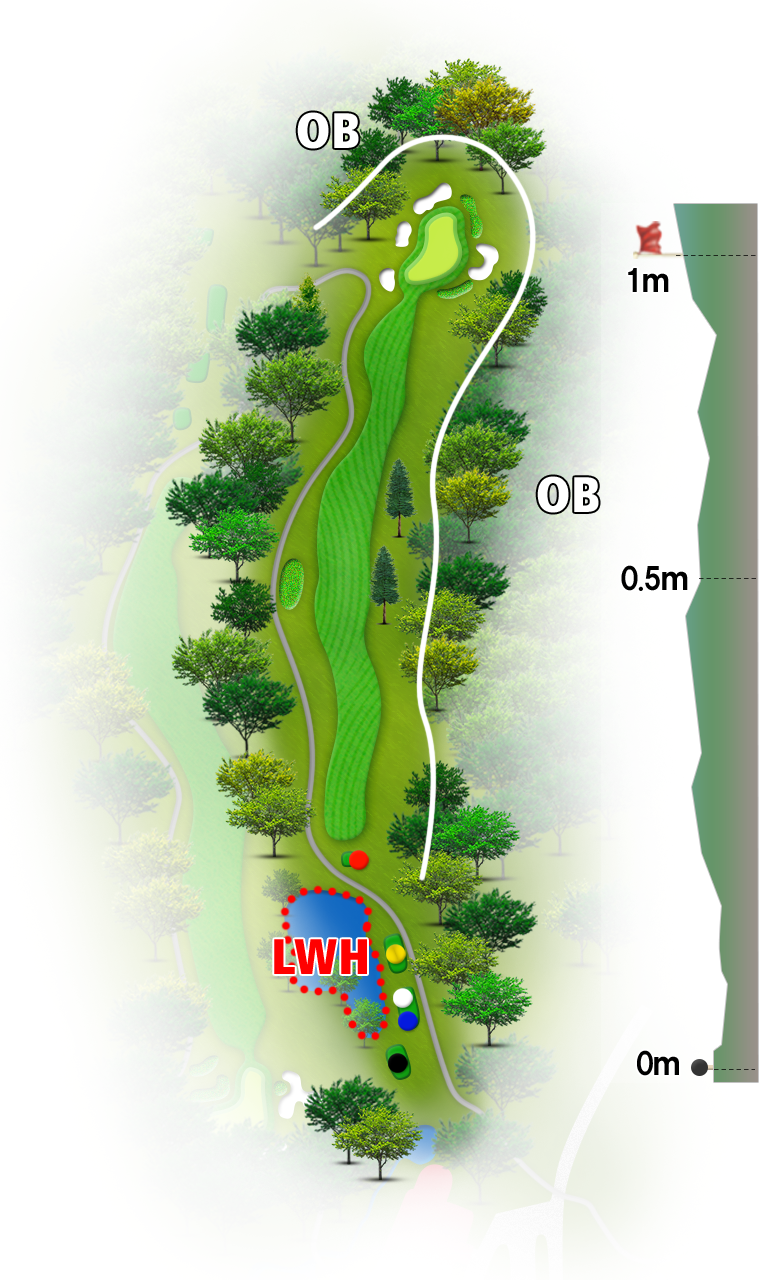 出島ゴルフクラブ（旧：富士ＯＧＭゴルフクラブ出島コース） IN17番ホール コース図