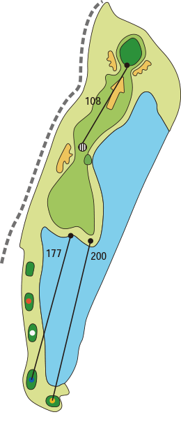 セゴビアゴルフクラブ イン チヨダ OUT4番ホール コース図