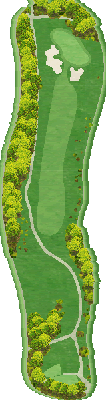 吉川ロイヤルゴルフクラブ OUT1番ホール コース図