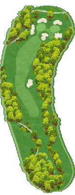 ユニマット山口ゴルフ倶楽部 OUT9番ホール コース図