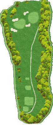ラインヒルゴルフクラブ OUTコース8番ホール コース図