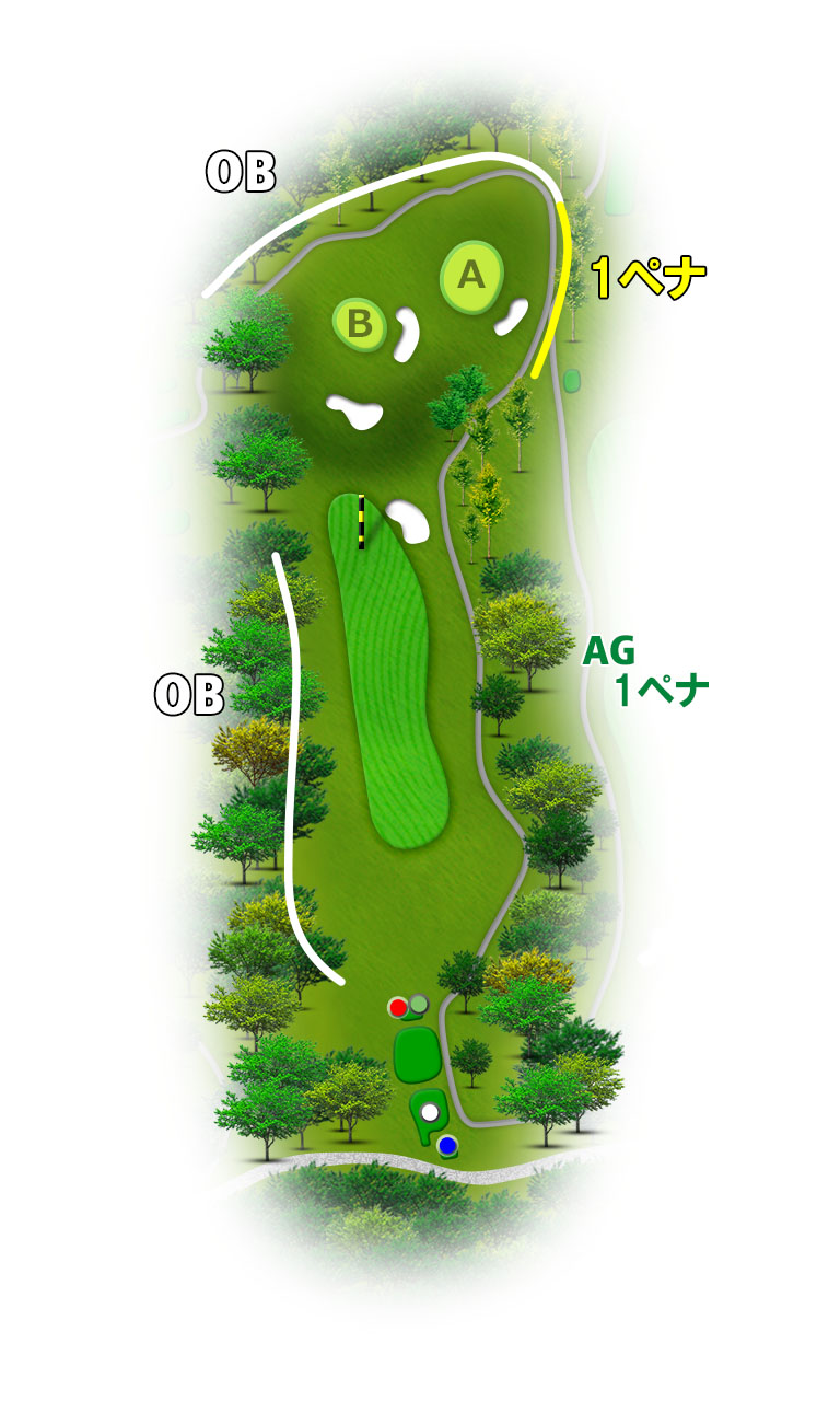 愛鷹シックスハンドレッドクラブ OUT3番ホール コース図