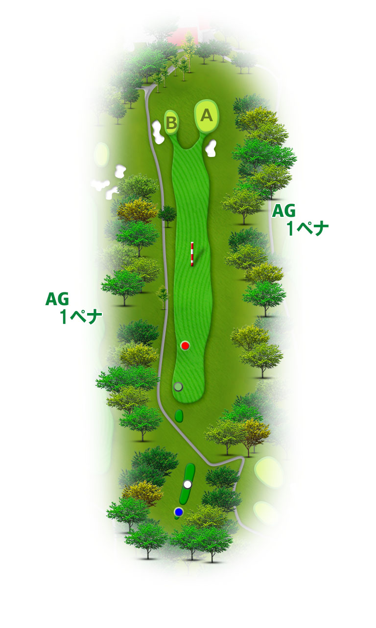 愛鷹シックスハンドレッドクラブ OUT9番ホール コース図