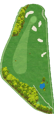 稚内カントリークラブ IN15番ホール コース図
