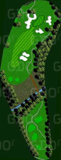 グランフィールズカントリークラブ OUT6番ホール コース図