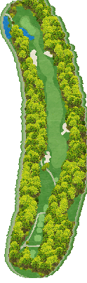 富士桜カントリー倶楽部 OUT5番ホール コース図
