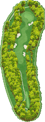 富士桜カントリー倶楽部 IN3番ホール コース図