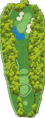 富士桜カントリー倶楽部 IN7番ホール コース図