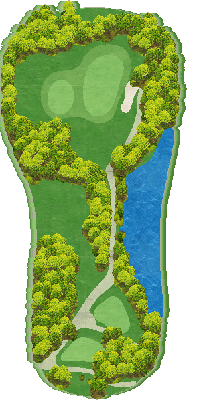 知多カントリー倶楽部 東コース2番ホール コース図