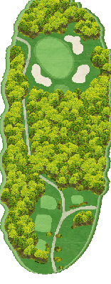 花尾カントリークラブ（富山県） 中コース8番ホール コース図