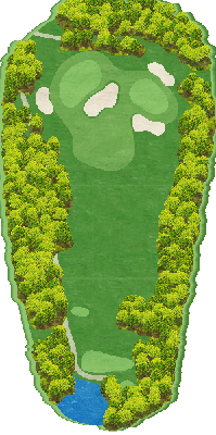 万木城カントリークラブ 南3番ホール コース図