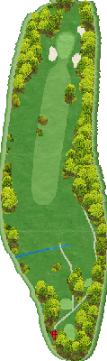 帯広カントリークラブ 新嵐山コース OUT5番ホール コース図