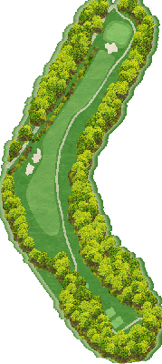 るり溪ゴルフクラブ 東9番ホール コース図