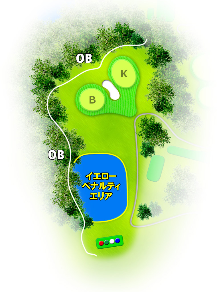 藤岡ゴルフクラブ 東コースOUT3番ホール コース図