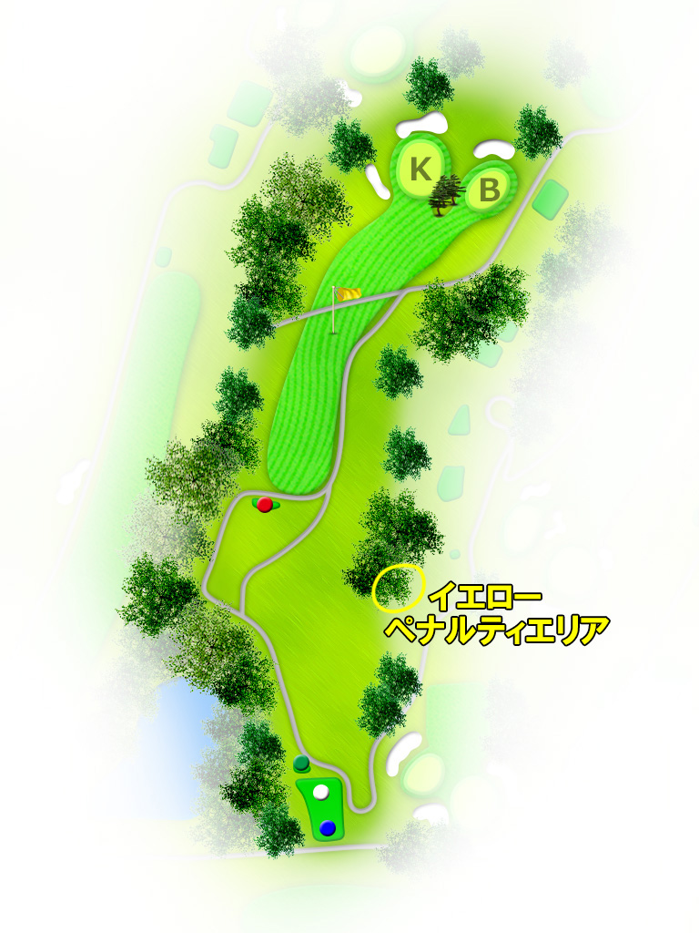 藤岡ゴルフクラブ 東コースIN12番ホール コース図