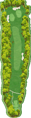 杉ノ郷カントリークラブ OUT1番ホール コース図