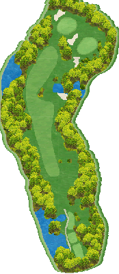 杉ノ郷カントリークラブ OUT2番ホール コース図