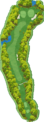 杉ノ郷カントリークラブ OUT8番ホール コース図