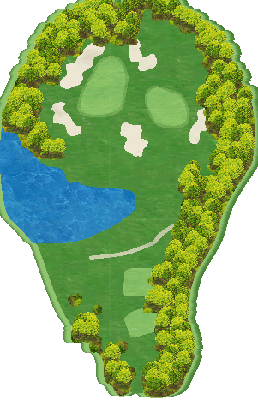 杉ノ郷カントリークラブ IN3番ホール コース図