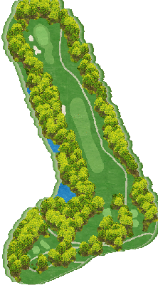 榊原ゴルフ倶楽部 南2番ホール コース図