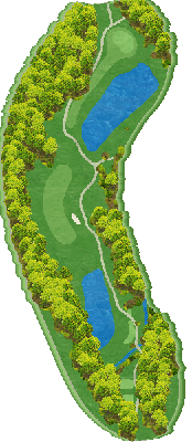 榊原ゴルフ倶楽部 南8番ホール コース図