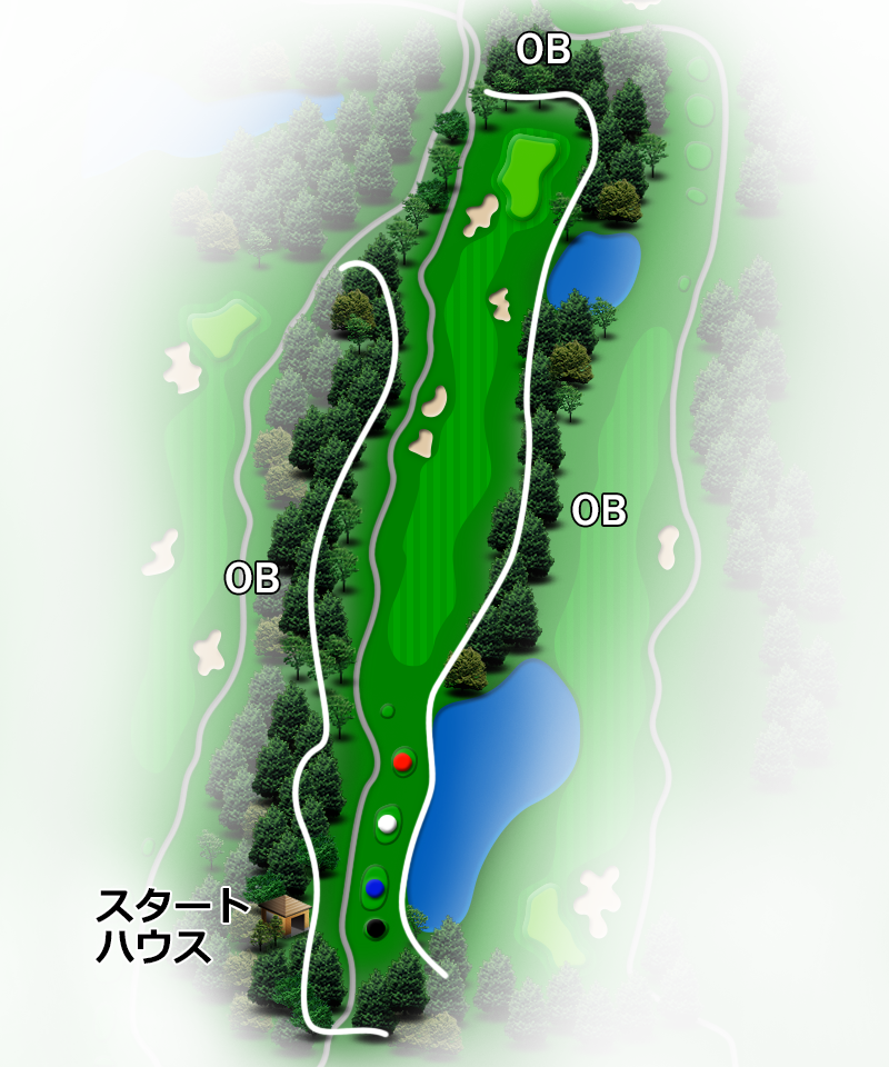 ローズウッドゴルフクラブ IN10番ホール コース図