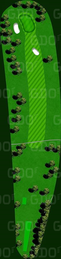 水沢リバーサイドゴルフ場 OUT5番ホール コース図