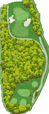 呉カントリークラブ OUT4番ホール コース図