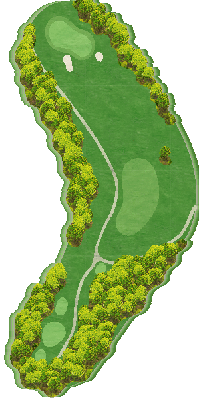 呉カントリークラブ OUT9番ホール コース図