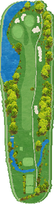 鴻巣カントリークラブ OUT5番ホール コース図