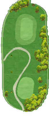 平野台ゴルフ（９Ｈ Ｐａｒ３０） OUT2番ホール コース図