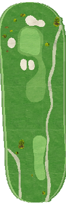 平野台ゴルフ（９Ｈ Ｐａｒ３０） OUT3番ホール コース図