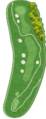 平野台ゴルフ（９Ｈ Ｐａｒ３０） OUT4番ホール コース図