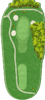 平野台ゴルフ（９Ｈ Ｐａｒ３０） OUT5番ホール コース図