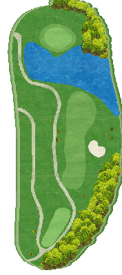 平野台ゴルフ（９Ｈ Ｐａｒ３０） OUT6番ホール コース図