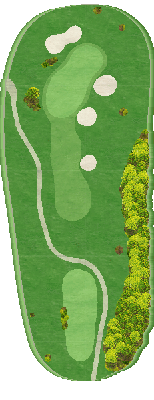 平野台ゴルフ（９Ｈ Ｐａｒ３０） OUT7番ホール コース図