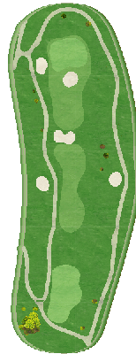 平野台ゴルフ（９Ｈ Ｐａｒ３０） OUT8番ホール コース図