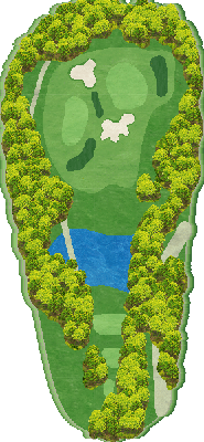 フォレストカントリー倶楽部（新潟県） 西コースOUT2番ホール コース図