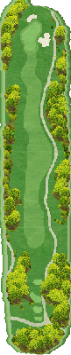 カヌチャゴルフコース Village(OUT)4番ホール コース図