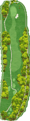 カヌチャゴルフコース Village(OUT)5番ホール コース図