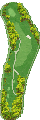 カヌチャゴルフコース Village(OUT)7番ホール コース図